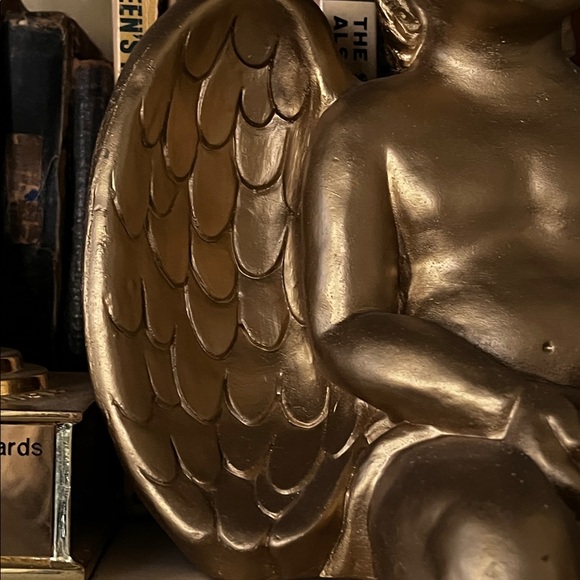Gold Angel Figurine Cherub Shelfsitter Shelf Sitter - Picture 4 of 10